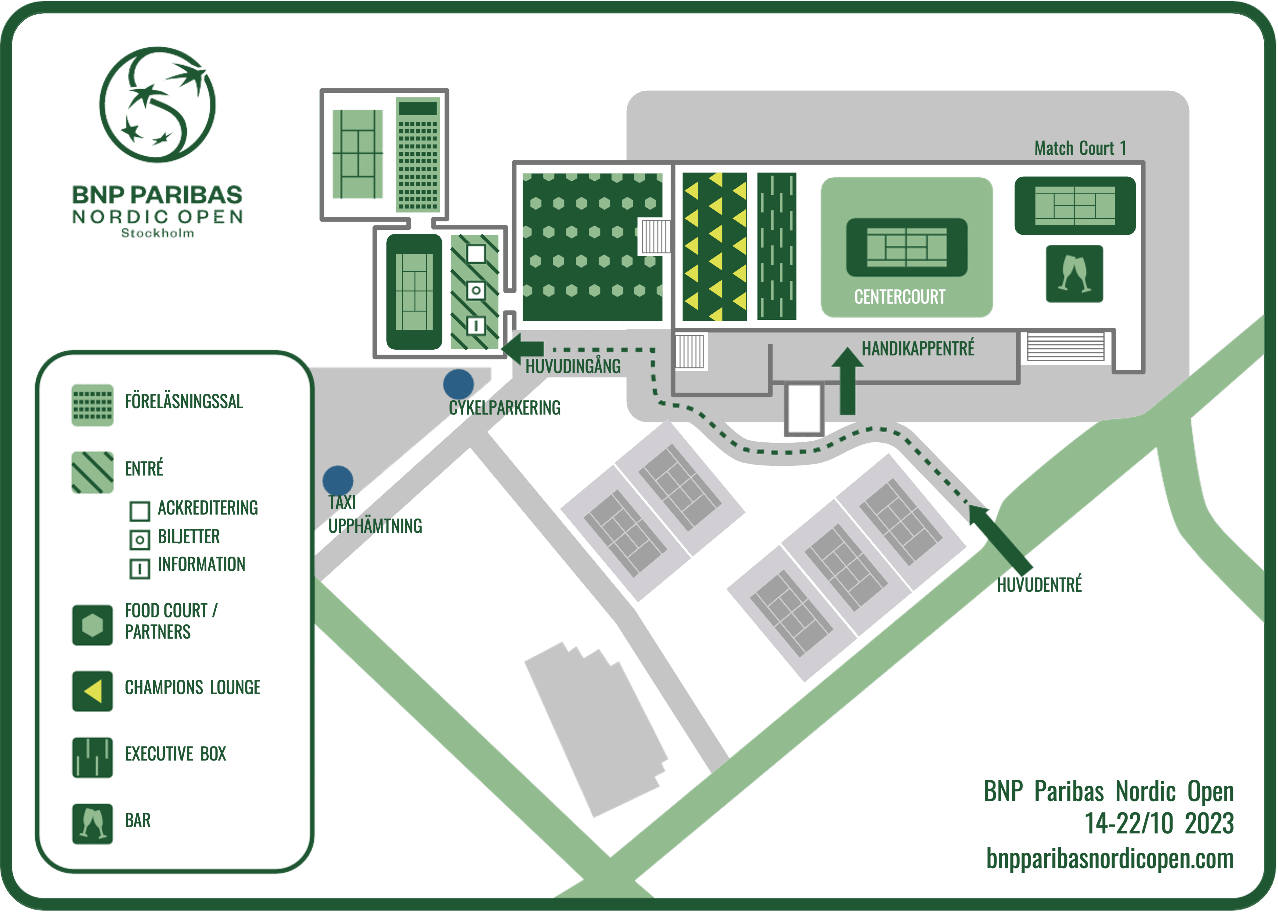 Praktisk info BNP Paribas Nordic Open Tennis